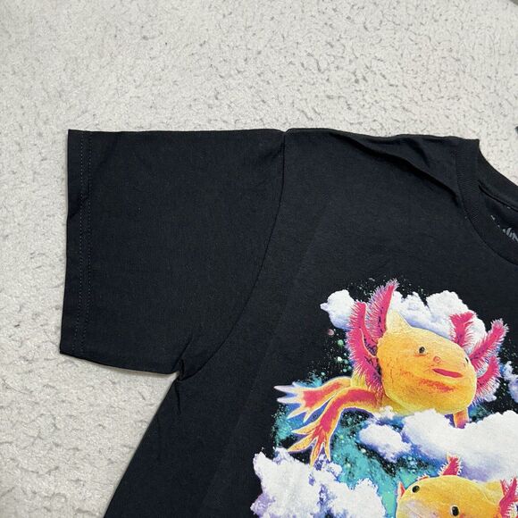 Spencer's Men's Medium Axolotl Graphic T Shirt Black Short Sleeve Crewneck Tee - Picture 5 of 11